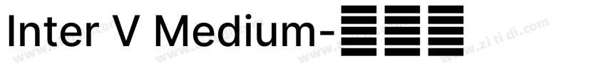 Inter V Medium字体转换